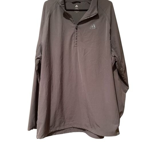 Adidas Charcoal Pullover Jacket Three Stripe Size 2X Men’s Grey Vented Back - Picture 1 of 7